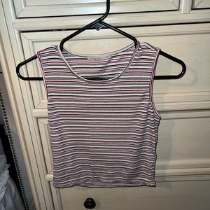 Striped no sleeve shirt